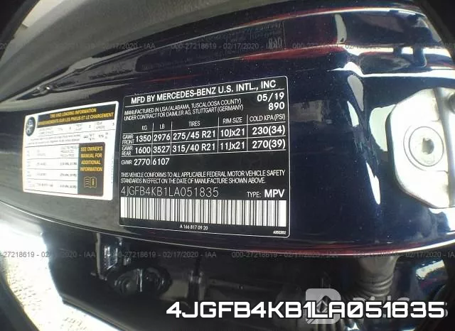 4JGFB4KB1LA051835 фото 8