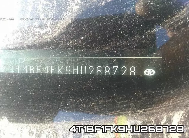 4T1BF1FK9HU268728 фото 8