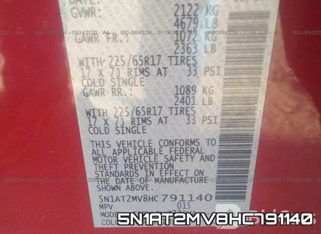 5N1AT2MV8HC791140 фото 7