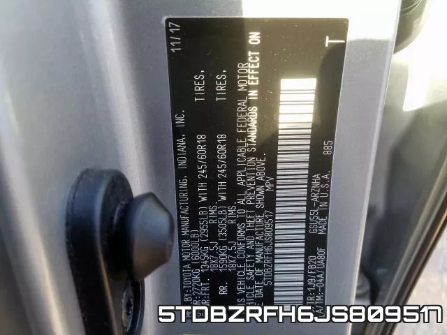 5TDBZRFH6JS809517 фото 2