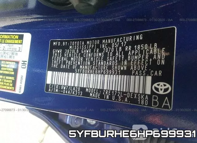 5YFBURHE6HP699931 фото 8
