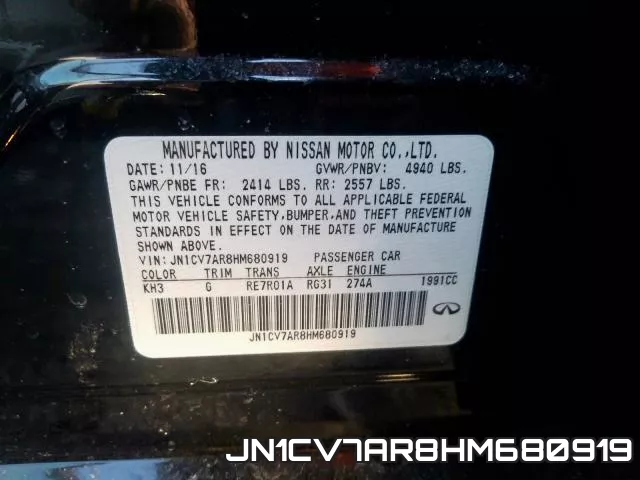 JN1CV7AR8HM680919 фото 2