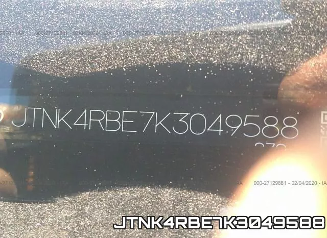 JTNK4RBE7K3049588 фото 8