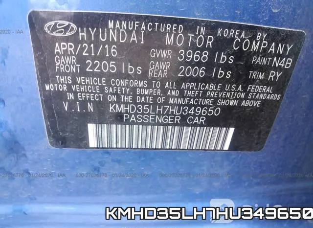 KMHD35LH7HU349650 фото 6