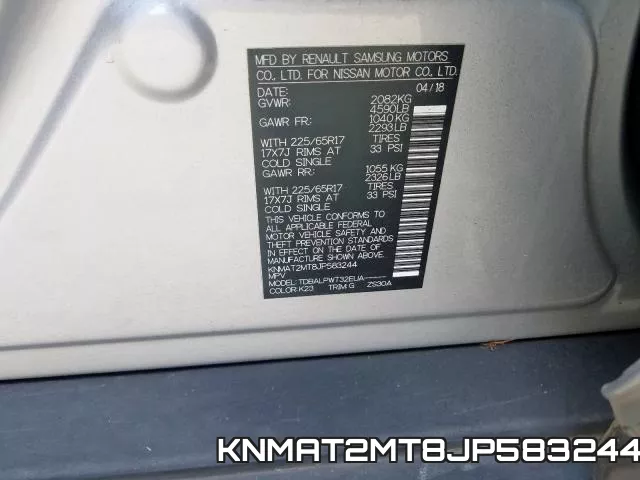 KNMAT2MT8JP583244 фото 2
