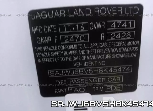 SAJWJ6BV5H8K45474 фото 8