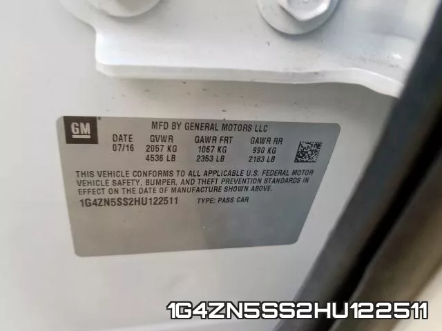 1G4ZN5SS2HU122511 фото 2