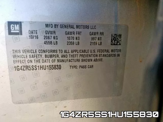 1G4ZR5SS1HU155830 фото 2