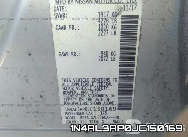 1N4AL3AP0JC150169 фото 9