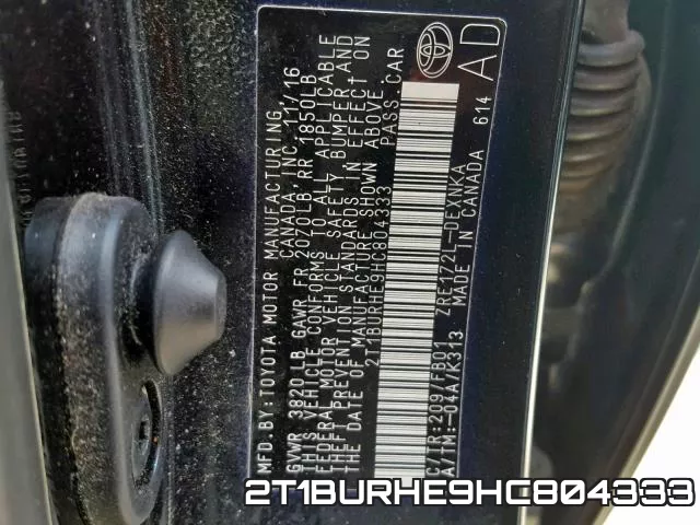 2T1BURHE9HC804333 фото 2
