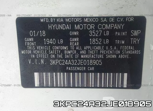 3KPC24A32JE018905 фото 9