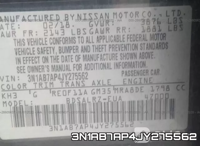3N1AB7AP4JY275562 фото 9