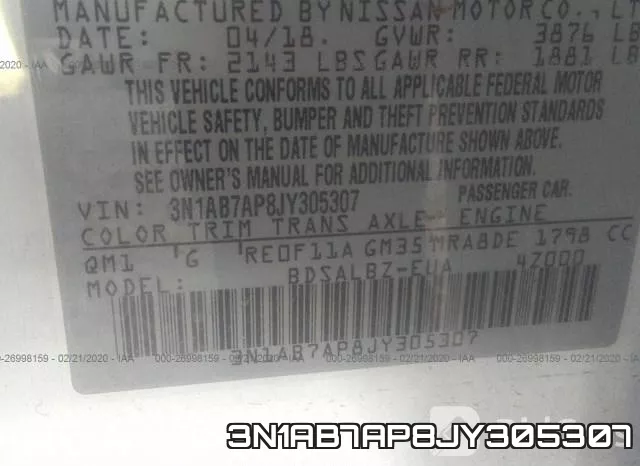 3N1AB7AP8JY305307 фото 5