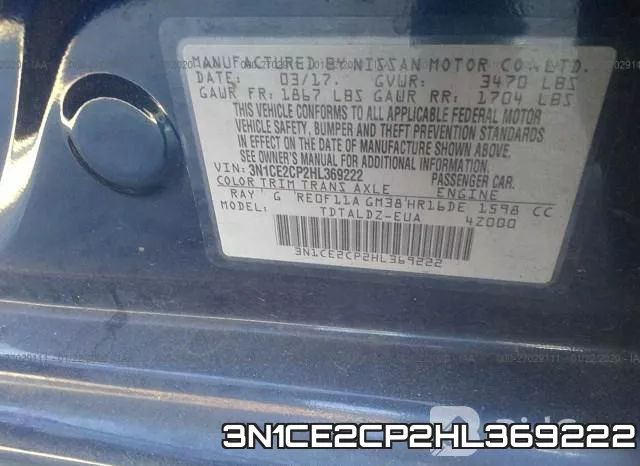3N1CE2CP2HL369222 фото 9