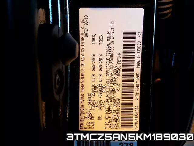 3TMCZ5AN5KM189030 фото 2