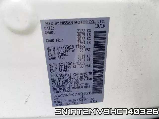 5N1AT2MV9HC740326 фото 2