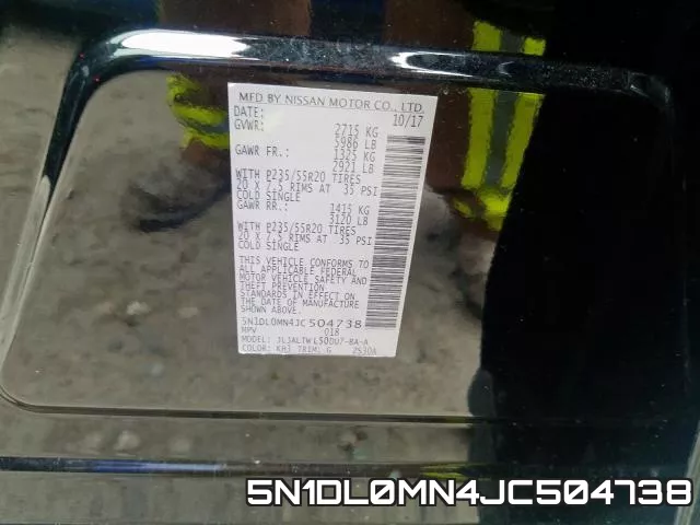 5N1DL0MN4JC504738 фото 2