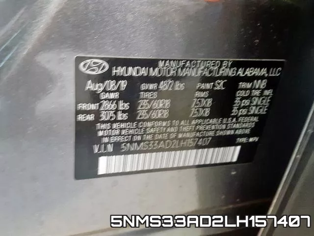 5NMS33AD2LH157407 фото 2