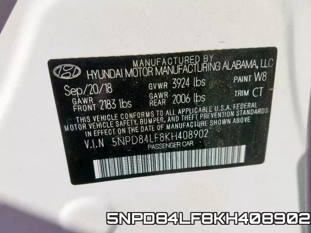 5NPD84LF8KH408902 фото 2