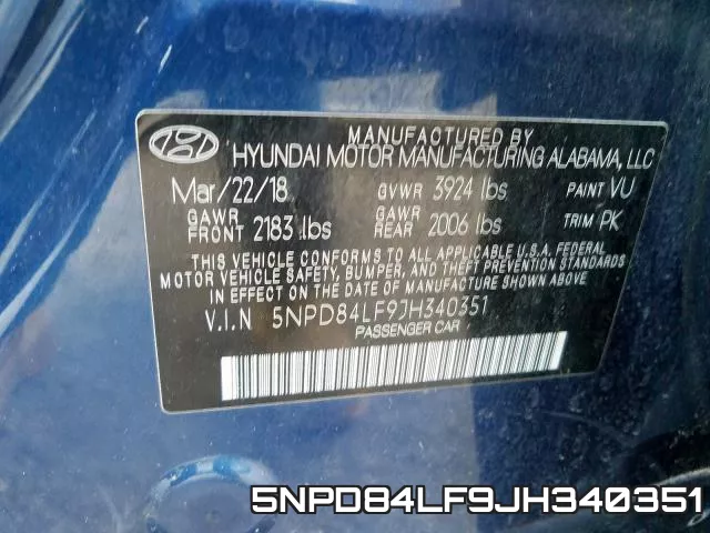 5NPD84LF9JH340351 фото 2