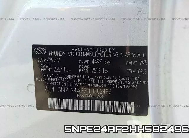5NPE24AF2HH582496 фото 8