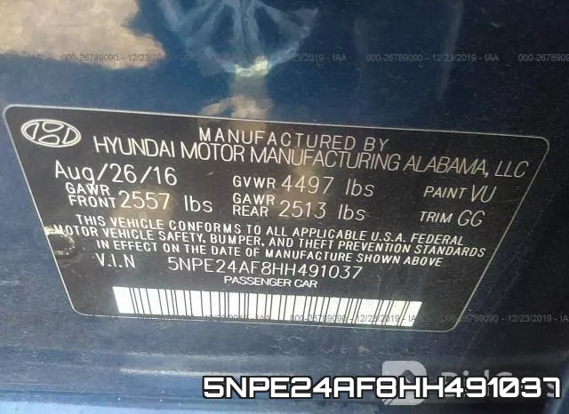 5NPE24AF8HH491037 фото 10