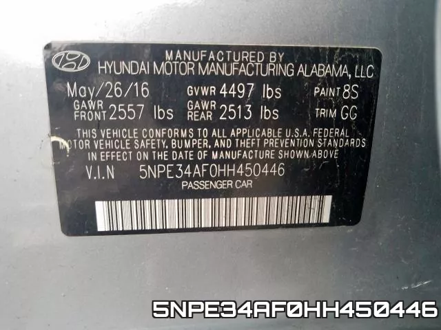 5NPE34AF0HH450446 фото 2