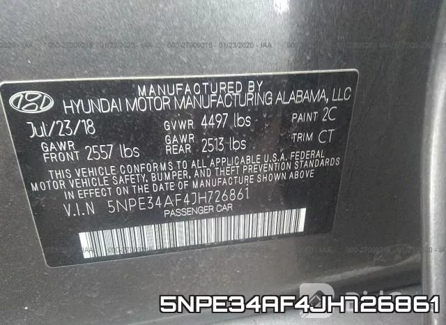 5NPE34AF4JH726861 фото 7