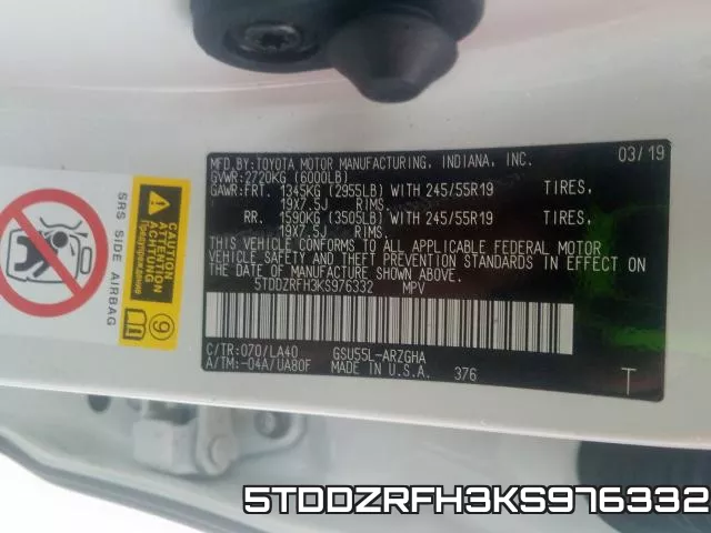 5TDDZRFH3KS976332 фото 2