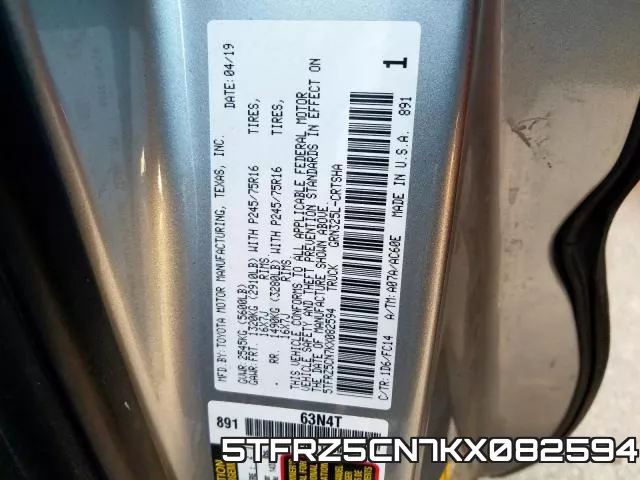 5TFRZ5CN7KX082594 фото 2