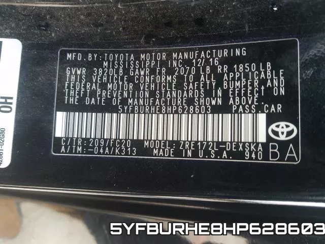 5YFBURHE8HP628603 фото 2