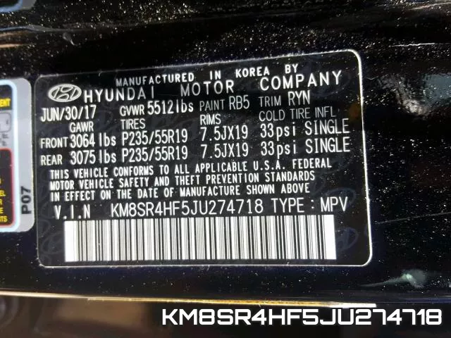 KM8SR4HF5JU274718 фото 2
