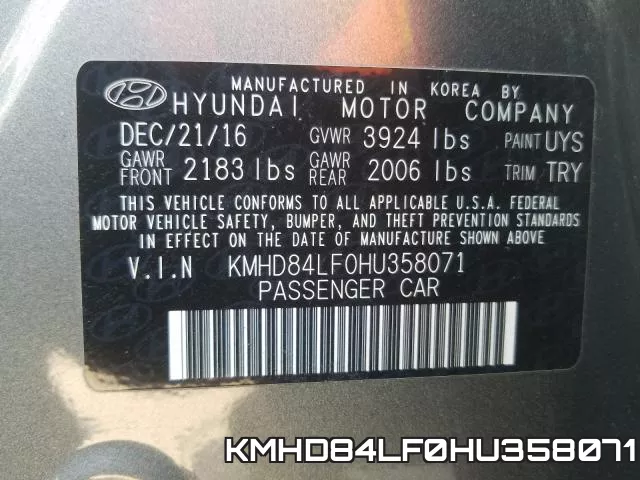 KMHD84LF0HU358071 фото 2