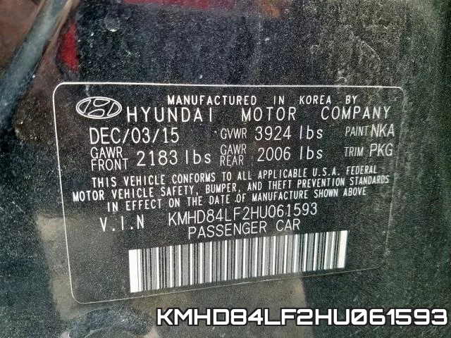KMHD84LF2HU061593 фото 2