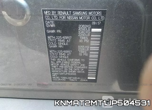 KNMAT2MT1JP504531 фото 7