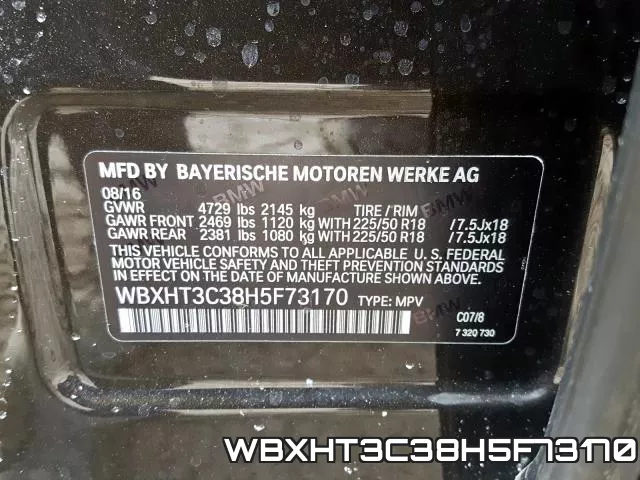 WBXHT3C38H5F73170 фото 2