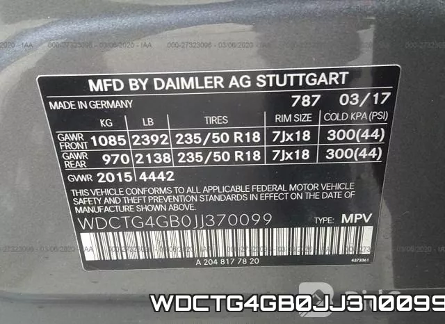 WDCTG4GB0JJ370099 фото 7