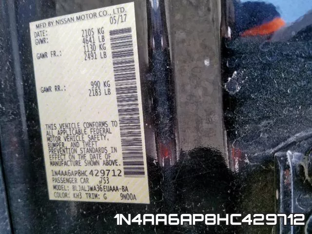 1N4AA6AP8HC429712 фото 2
