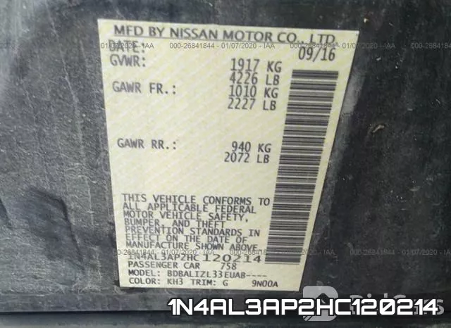 1N4AL3AP2HC120214 фото 9