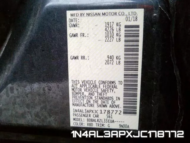 1N4AL3APXJC178772 фото 2