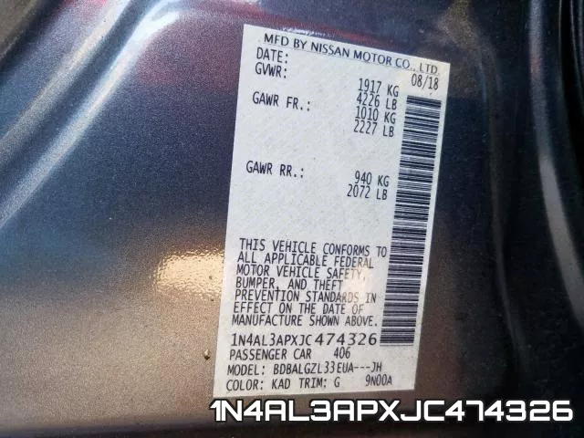 1N4AL3APXJC474326 фото 2