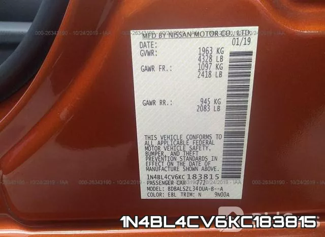 1N4BL4CV6KC183815 фото 9