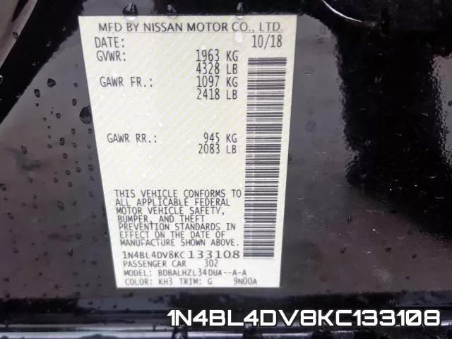 1N4BL4DV8KC133108 фото 2