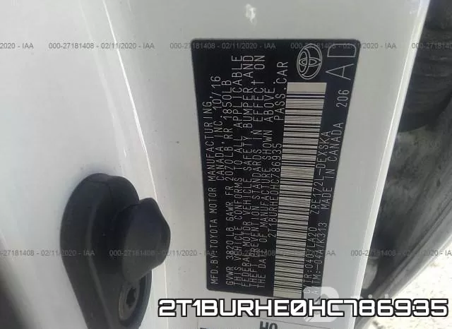 2T1BURHE0HC786935 фото 7