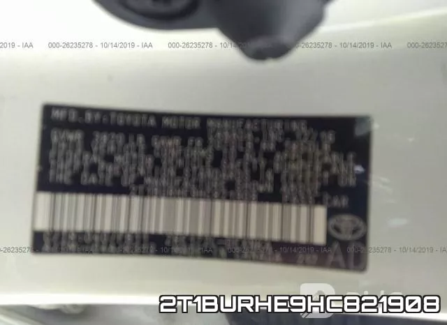 2T1BURHE9HC821908 фото 9