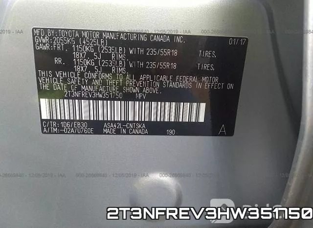 2T3NFREV3HW351750 фото 6