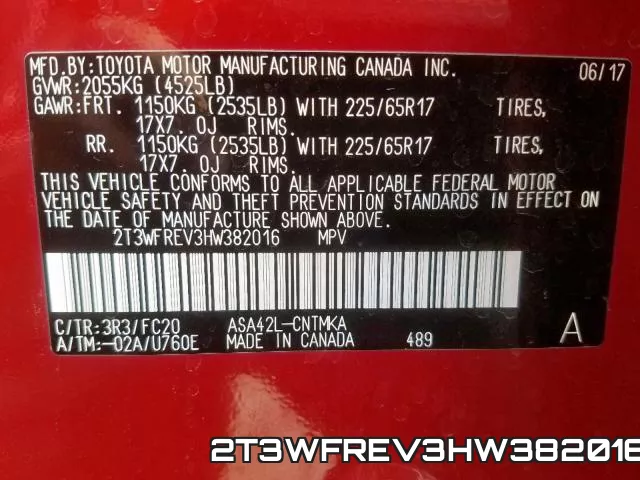 2T3WFREV3HW382016 фото 2