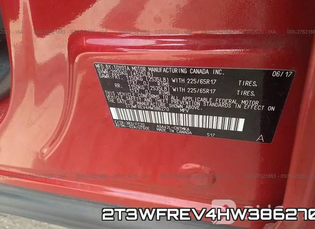 2T3WFREV4HW386270 фото 9
