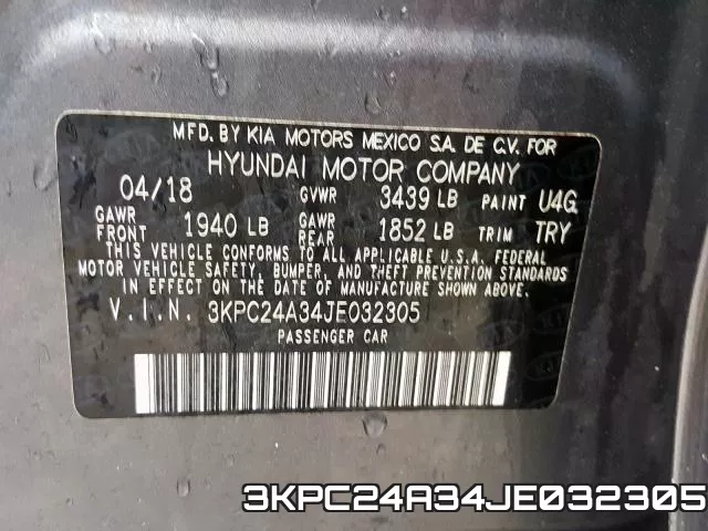 3KPC24A34JE032305 фото 2