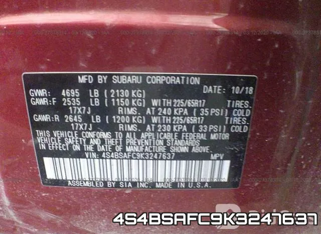 4S4BSAFC9K3247637 фото 6
